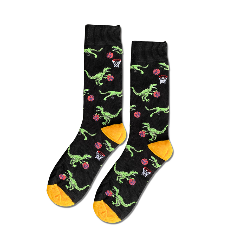 Sporty Dinosaur – half-crew socks | Socks Up