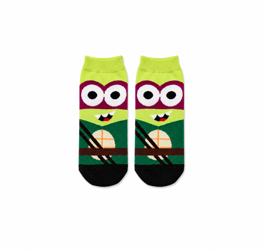 Colourful Ninja Turtles character socks for adults and kids