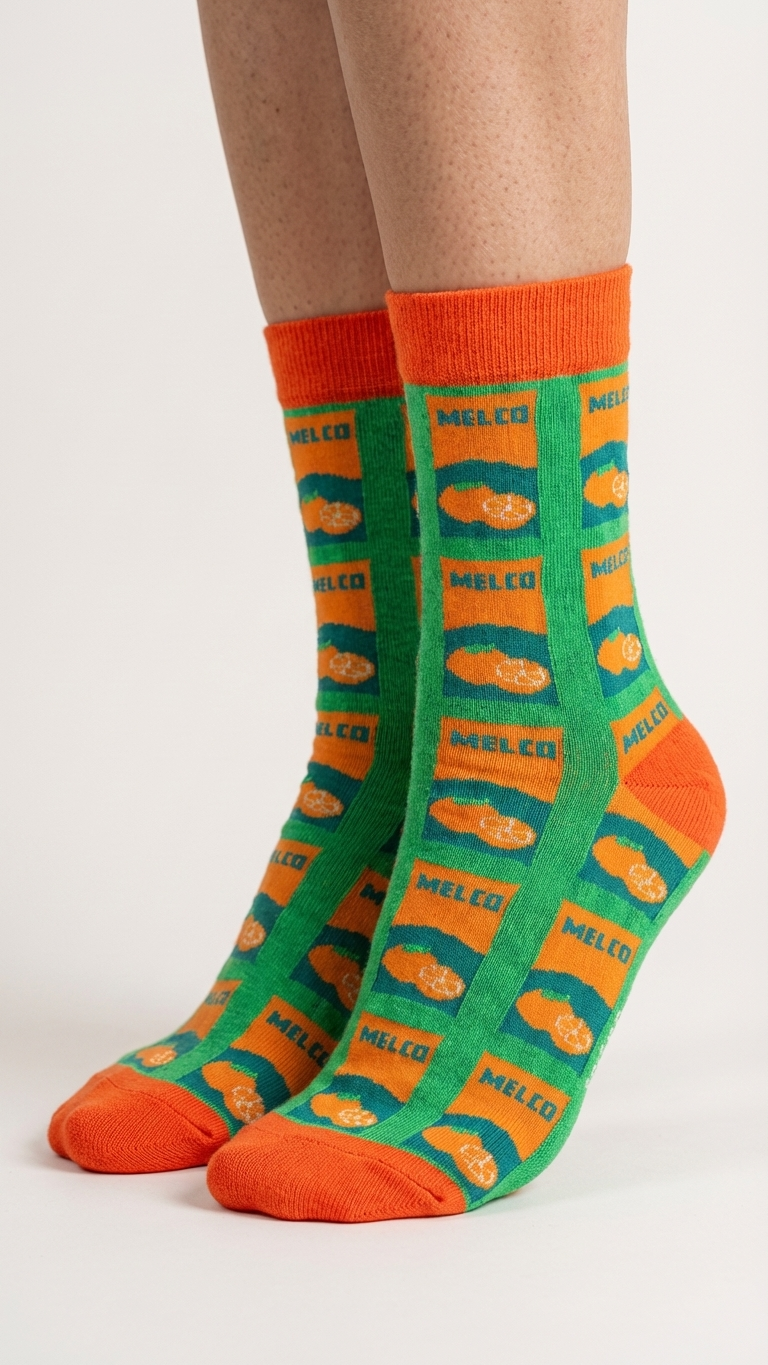 Melco Orange – half-crew socks | Socks Up