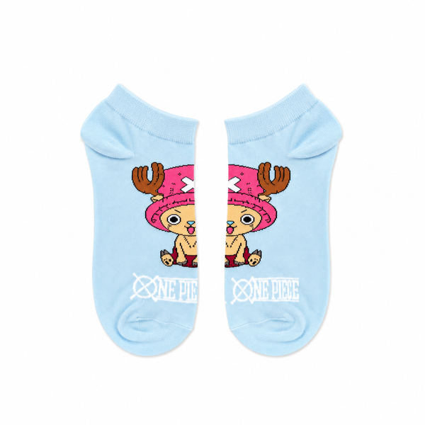 Tony Chopper blue ankle socks with One Piece reindeer design by Socks Up UAE