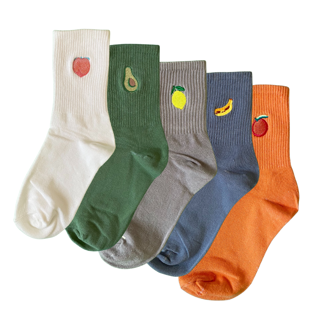 Shop 5 Pack Fruits Unisex, Mid-cut crew Socks - Socks Up