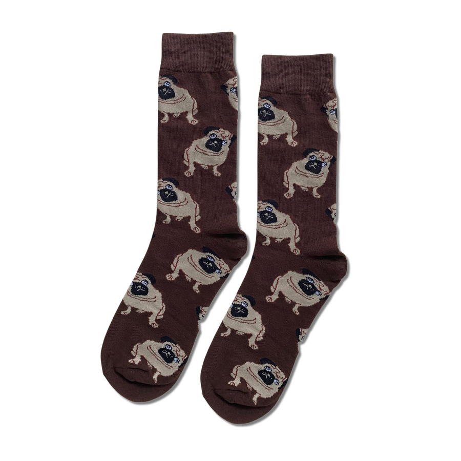 Pug Dog – half-crew socks | Socks Up