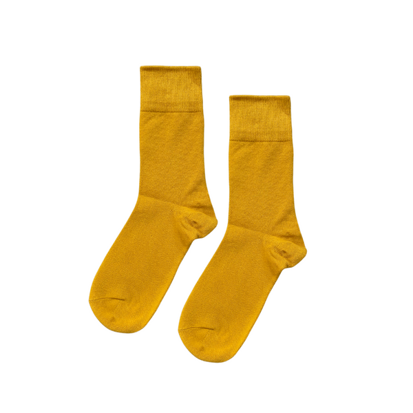 Yellow fun crew socks by Socks Up UAE