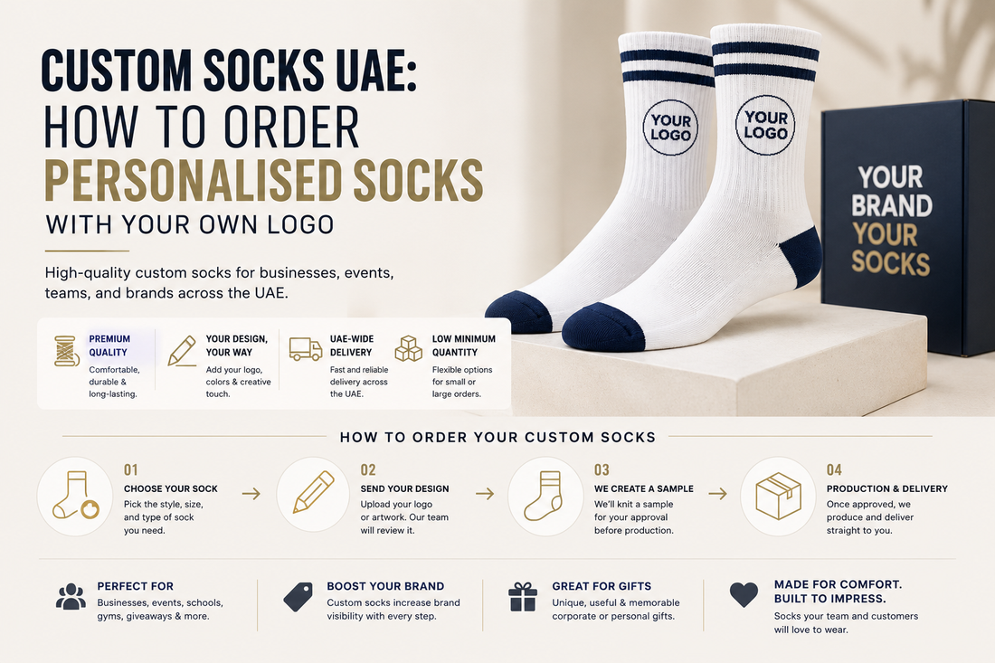 Custom Socks UAE: How to Order Personalised Socks With Your Own Logo