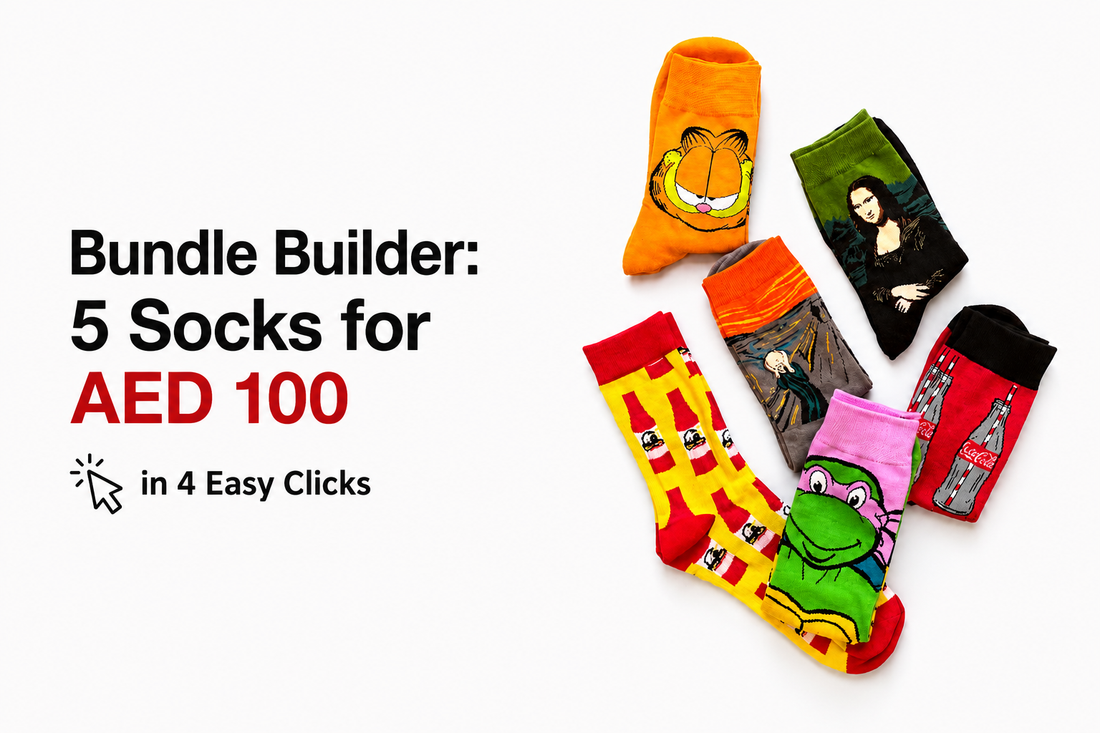 Bundle Builder: 5 Socks for AED 100 in 4 Easy Clicks