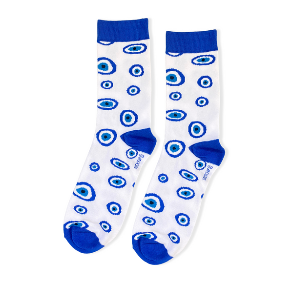 Blue Eyes half crew socks design, Socks Up UAE