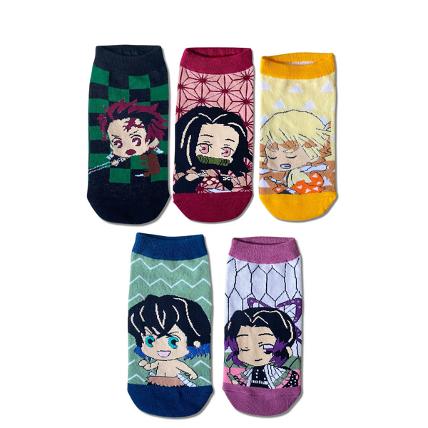 Demon Slayer Pack – Pack of 5 ankle socks design, Socks Up UAE