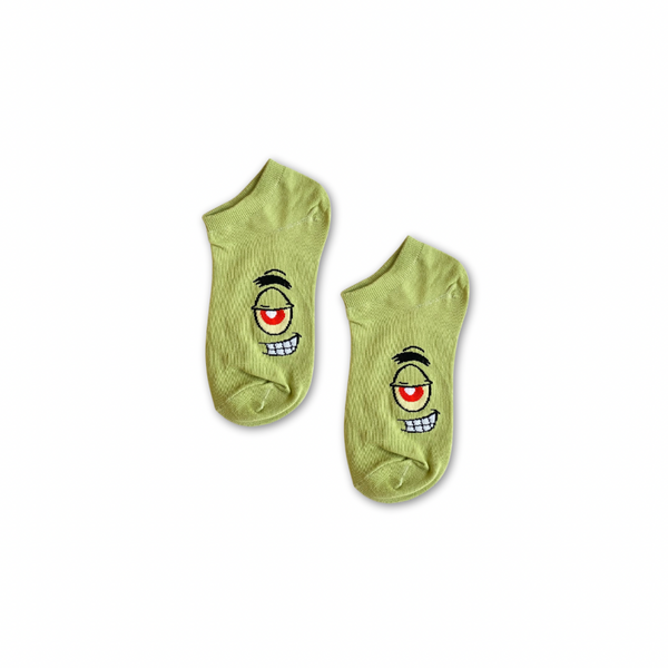 Plankton cartoon crew socks by Socks Up UAE