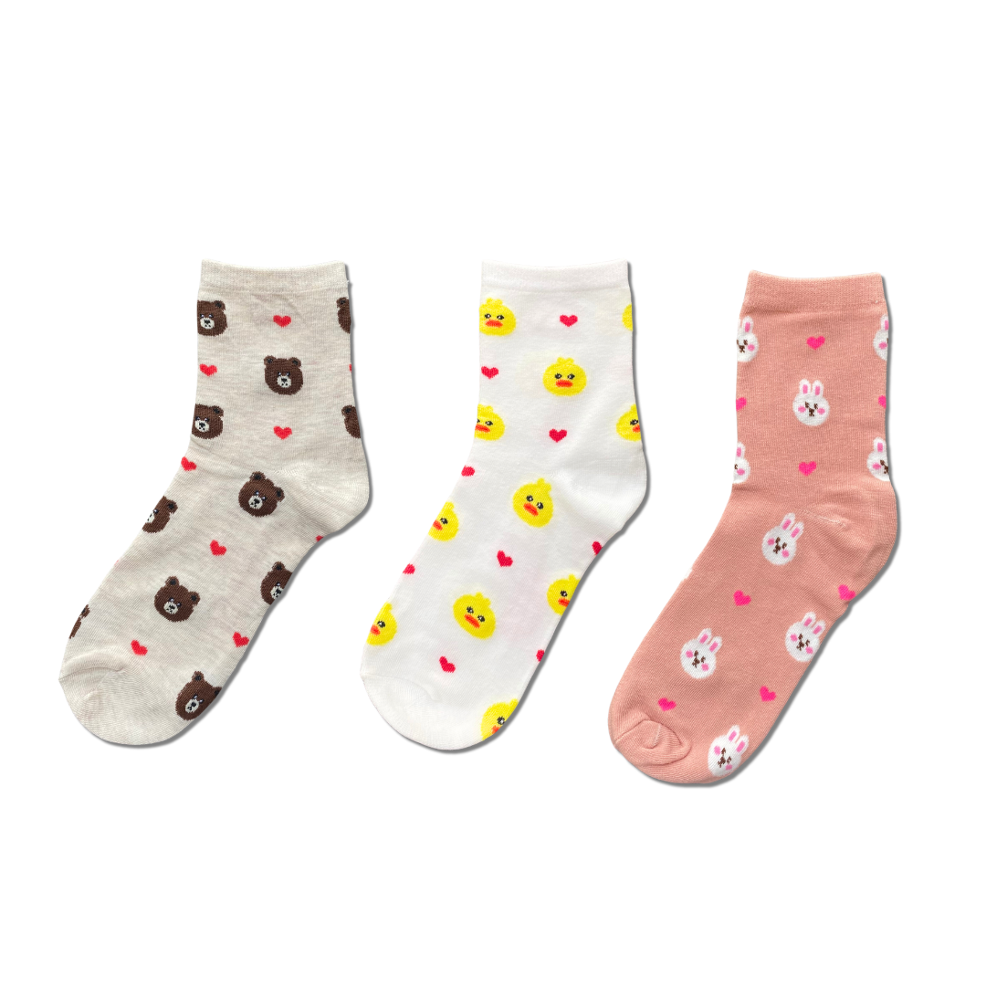 Get Cozy with our Cute 3-Pack Socks - Socks Up سوكس أب