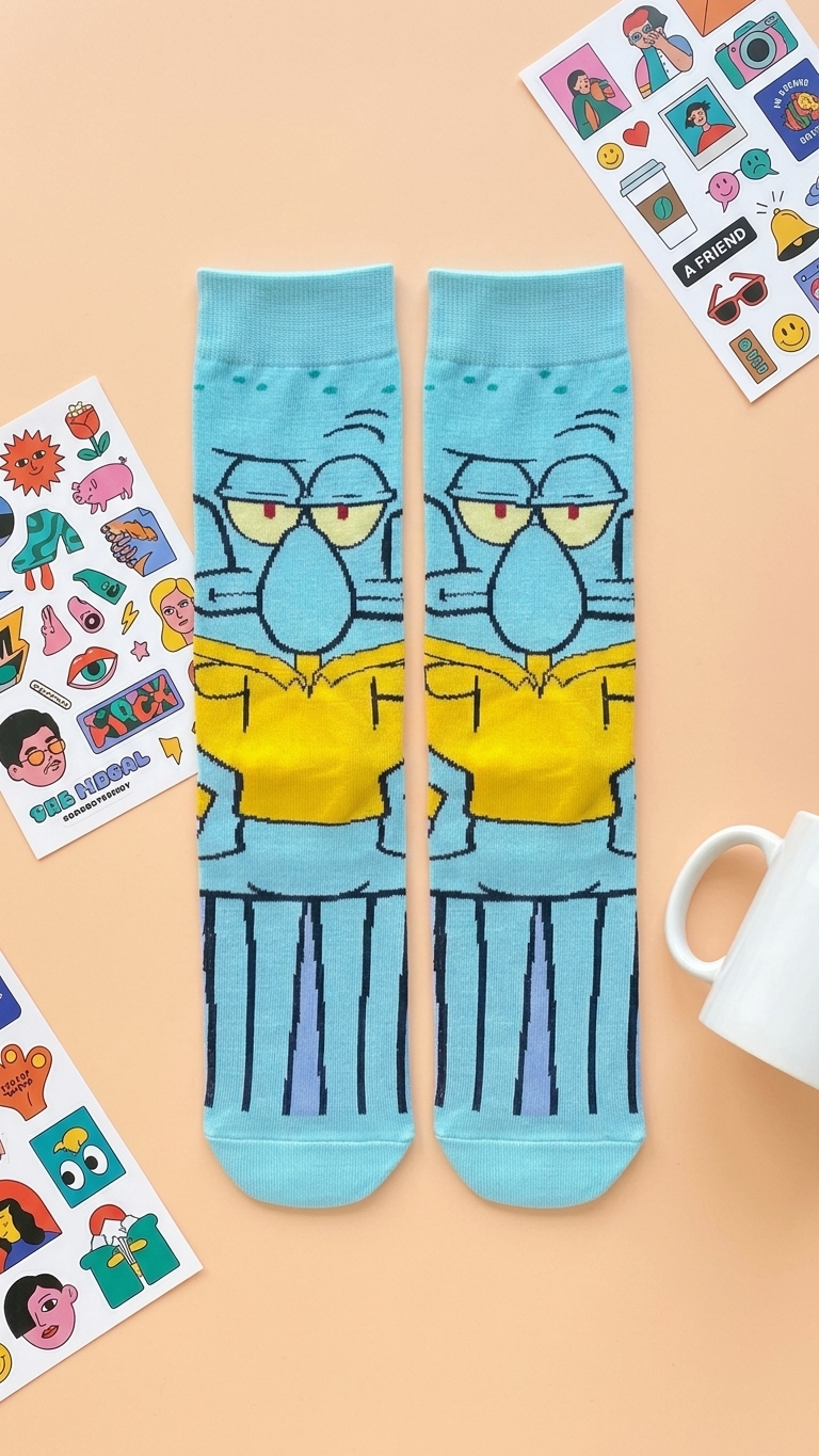 Squidward – half-crew socks | Socks Up