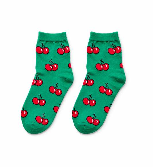 Colorful cherry print socks from Socks Up UAE