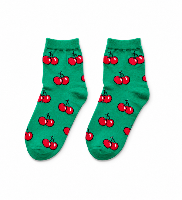 Colorful cherry print socks from Socks Up UAE