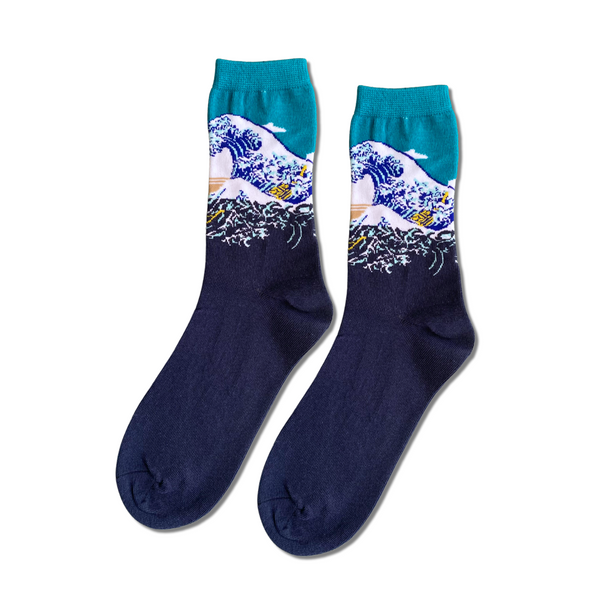 Moji Waves – half-crew socks | Socks Up