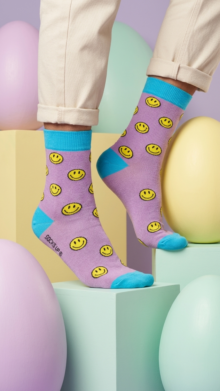 Smiles – half-crew socks | Socks Up