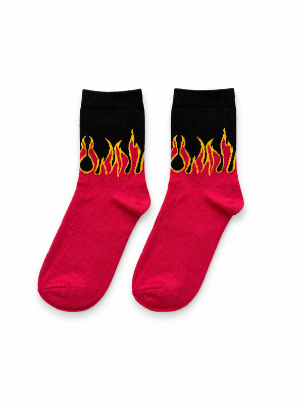 Bold flame pattern socks from Socks Up UAE