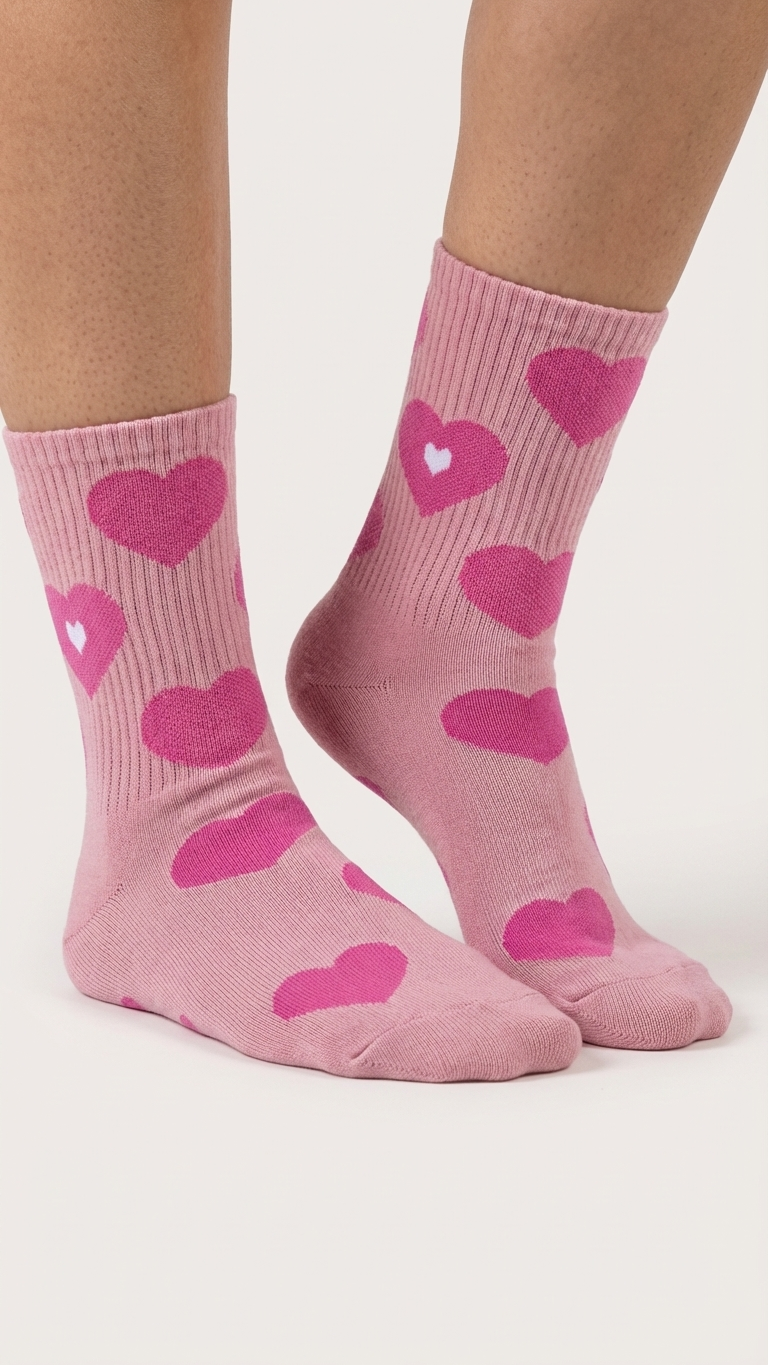 Pink heart | Socks Up
