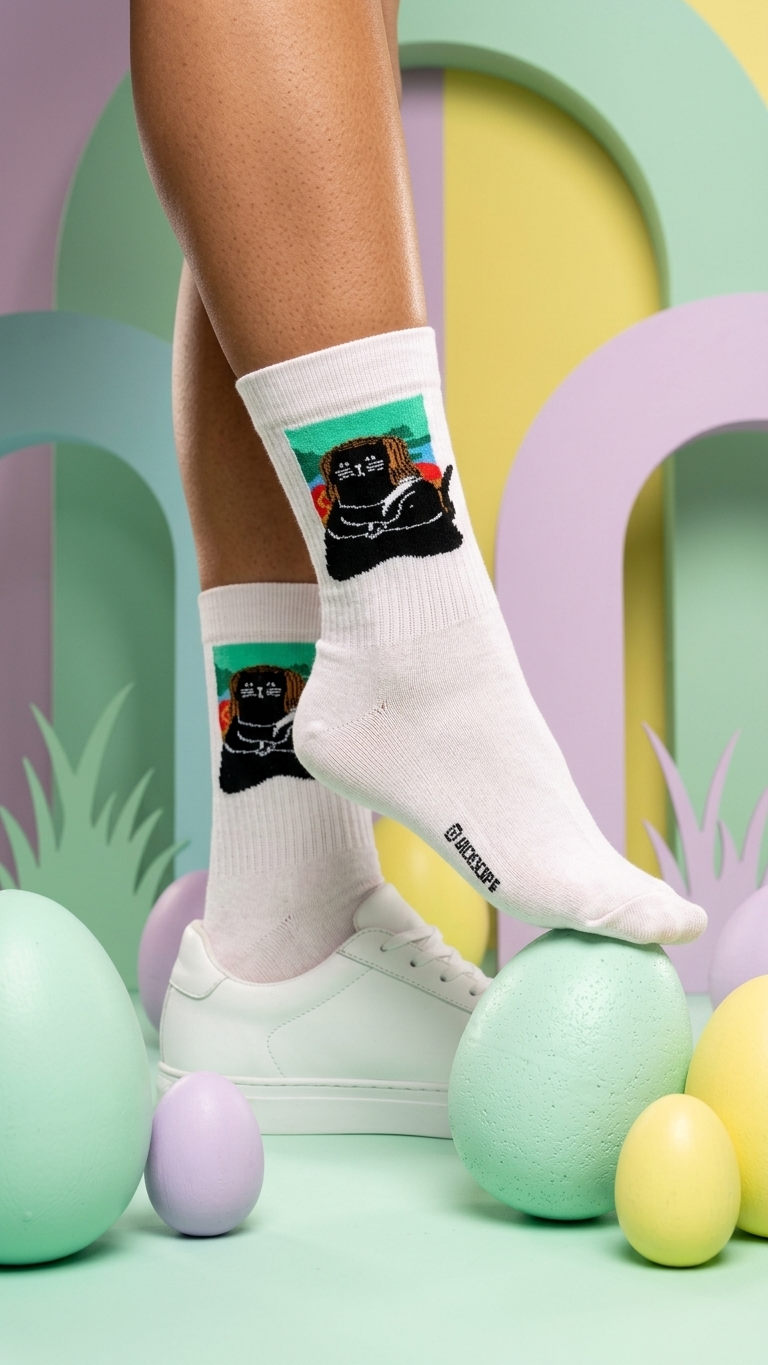 Catlisa – half-crew socks | Socks Up