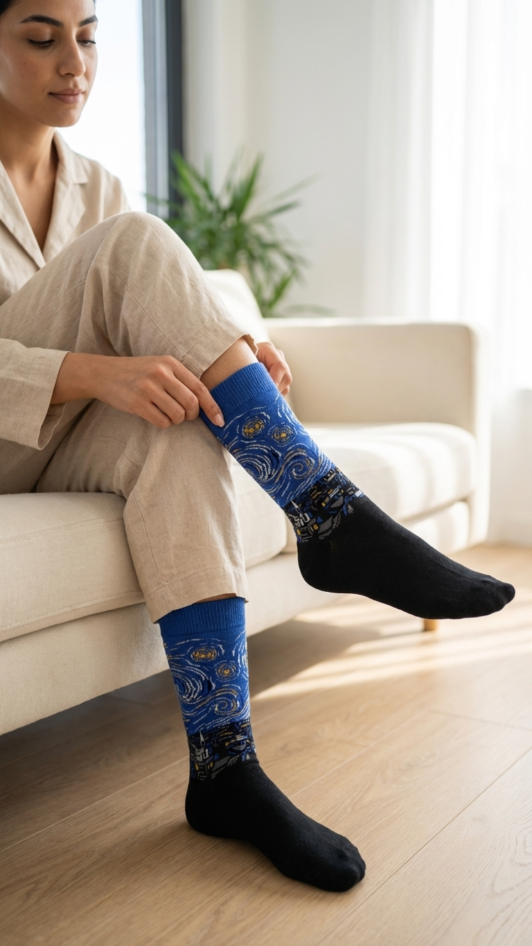 Starry Night – half-crew socks | Socks Up