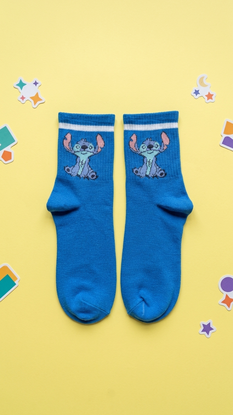 Stitch Vibes – Mid cut crew | Socks Up