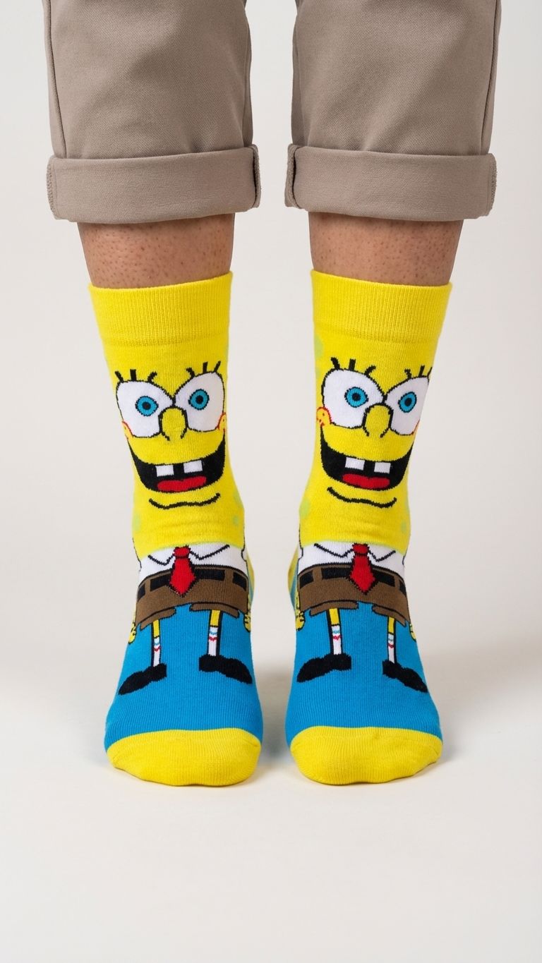 Classic SpongeBob – half-crew socks | Socks Up