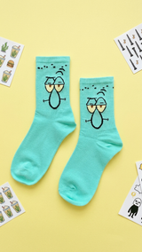 Squidward – half-crew socks | Socks Up