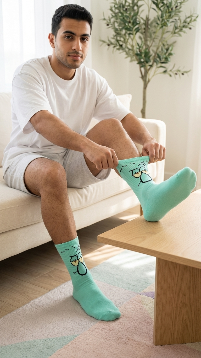 Squidward – half-crew socks | Socks Up