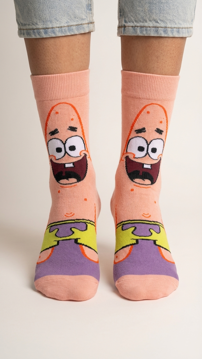 Patrick Star – half-crew socks | Socks Up