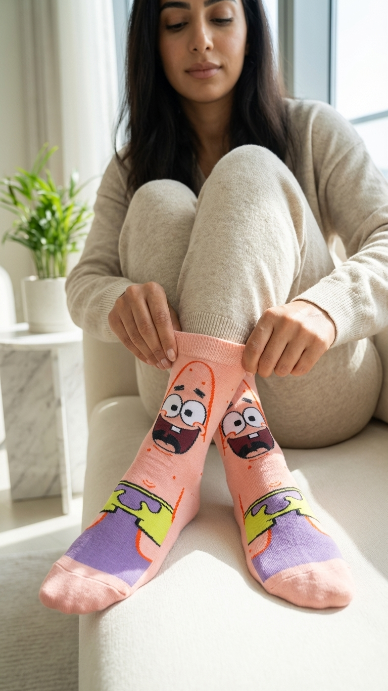 Patrick Star – half-crew socks | Socks Up
