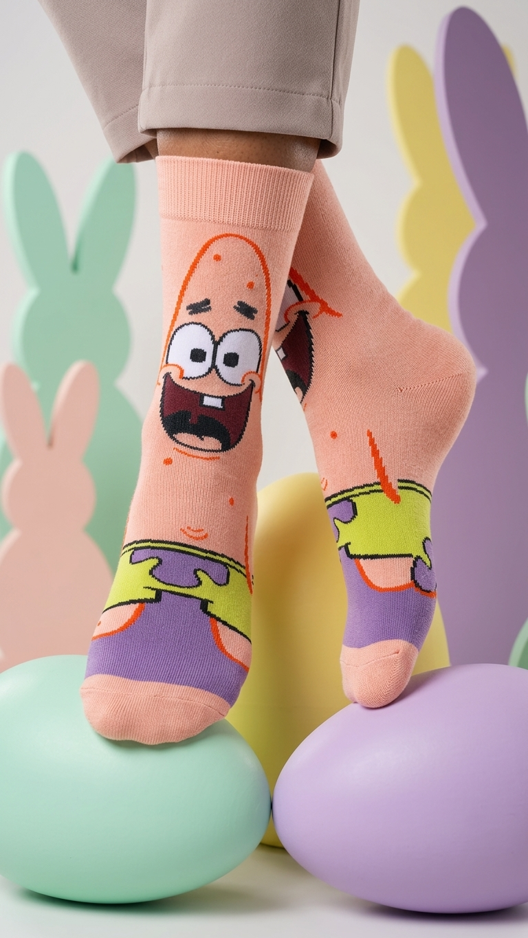 Patrick Star – half-crew socks | Socks Up