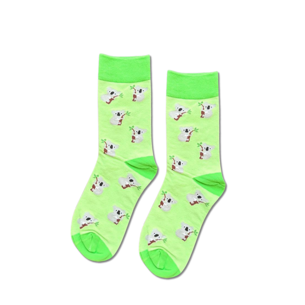 Koala green patterned socks from Socks Up UAE