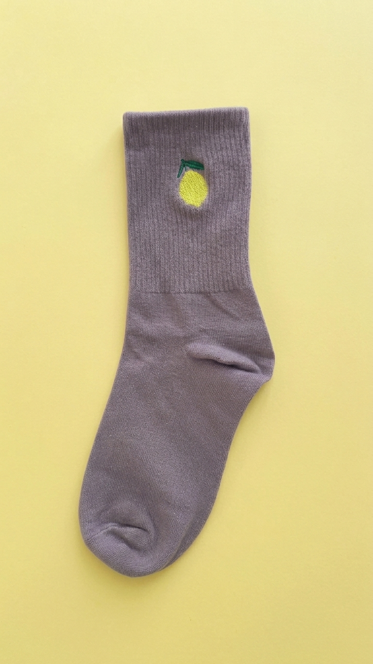 Lemon half crew socks colourful design, Socks Up UAE