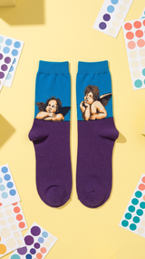 Angels half crew socks colourful design, Socks Up UAE