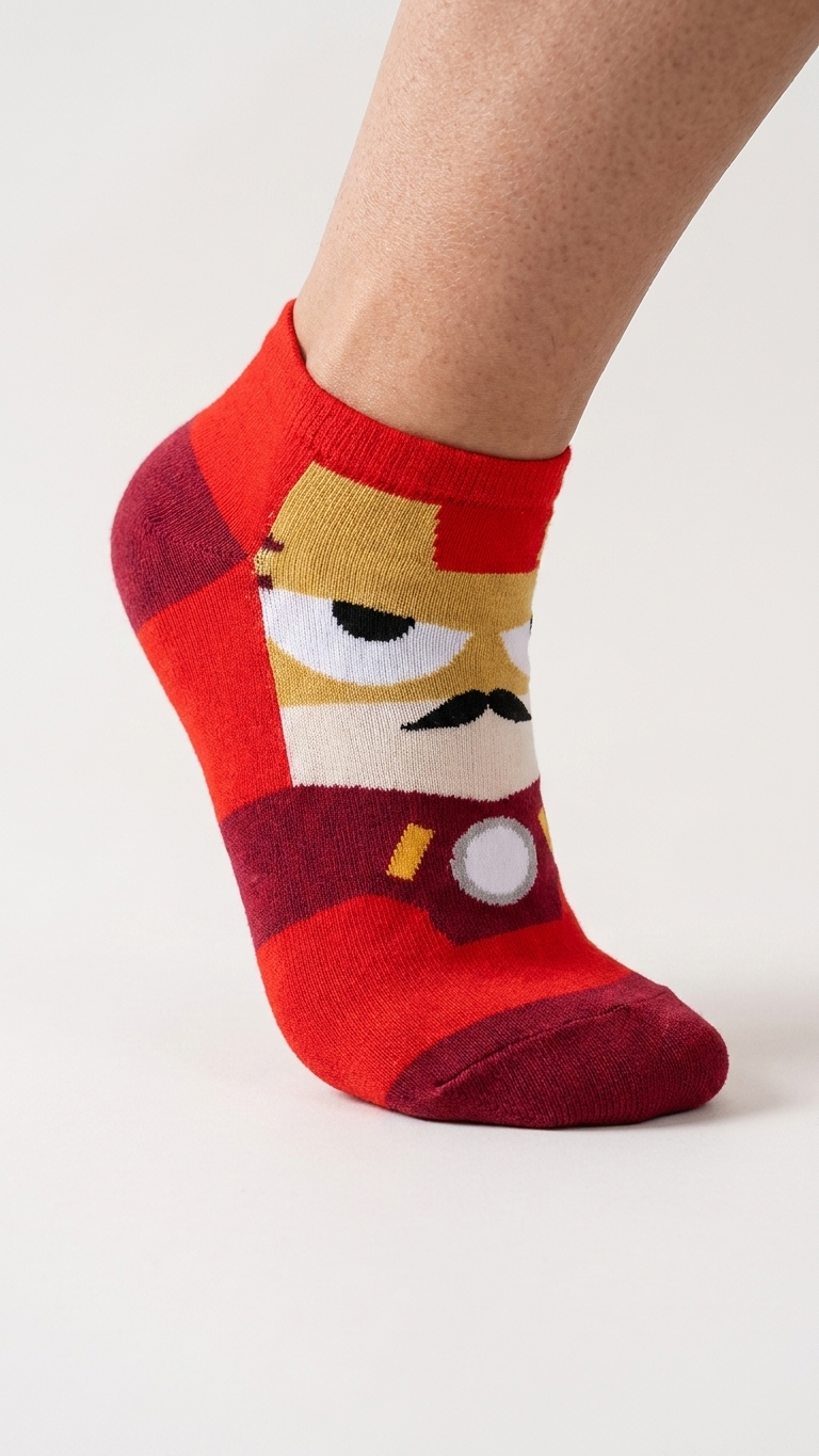 Pair of Iron Man Superhero socks, Socks Up UAE