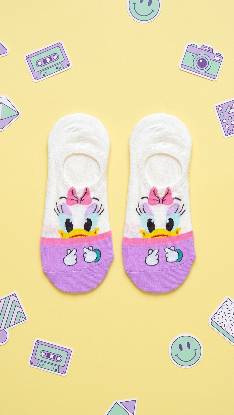 Daisy duck ankle socks colourful design, Socks Up UAE