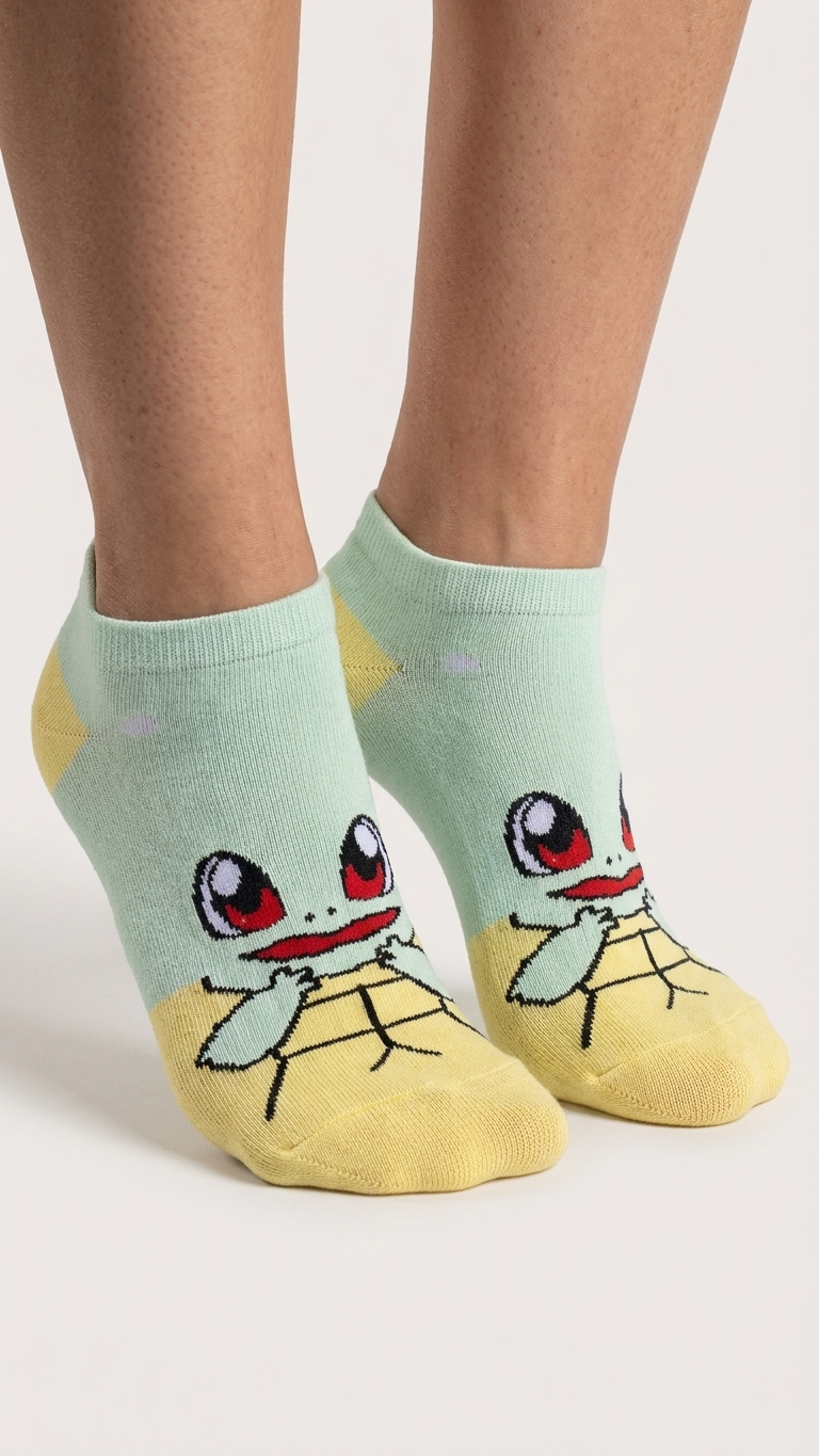Pair of Squirtle character socks, Socks Up UAE