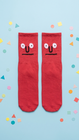 Brown Face crew socks colourful design, Socks Up UAE