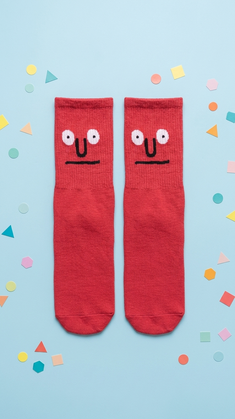 Brown Face crew socks colourful design, Socks Up UAE