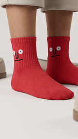 Pair of Brown Face funky socks, Socks Up UAE