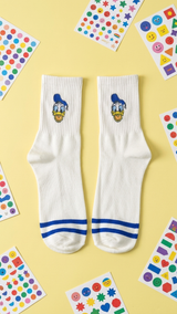 Donald Duck half crew socks colourful design, Socks Up UAE