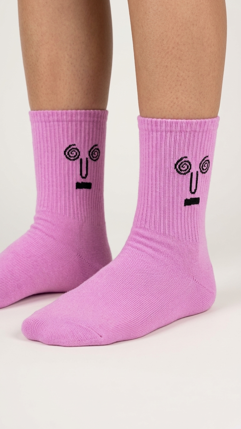 Pair of Purple Face cool socks, Socks Up UAE