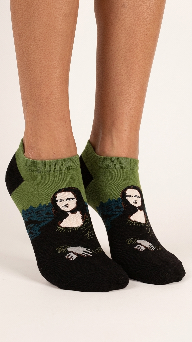 Pair of Mona Lisa art socks, Socks Up UAE