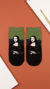 Mona Lisa ankle socks colourful design, Socks Up UAE
