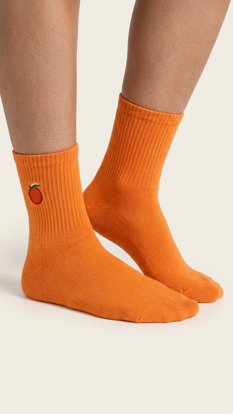 Pair of Orange funky socks, Socks Up UAE