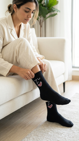 Pair of Black Face fun socks, Socks Up UAE
