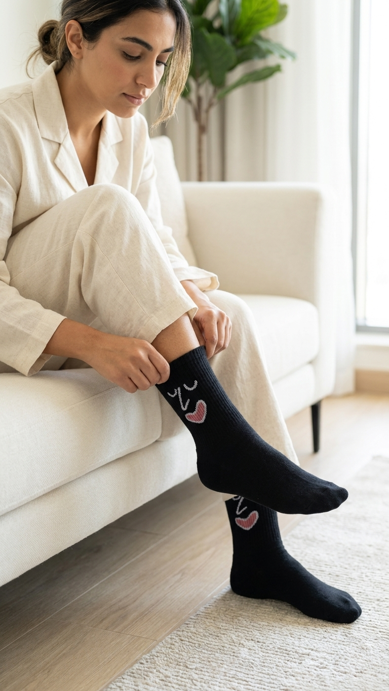 Pair of Black Face fun socks, Socks Up UAE