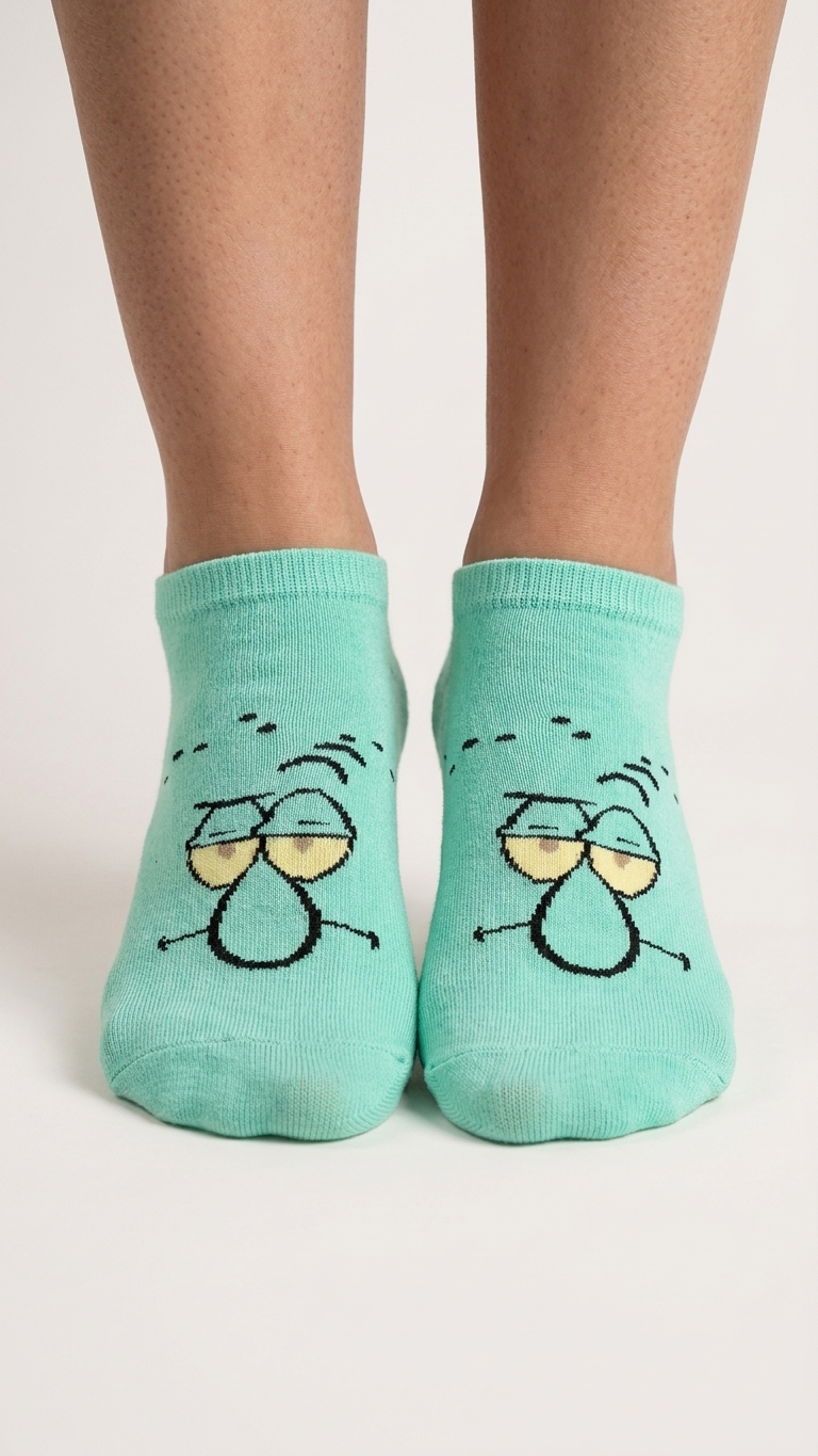 Pair of Squidward cartoon socks, Socks Up UAE
