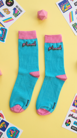 Women half crew socks colourful design, Socks Up UAE