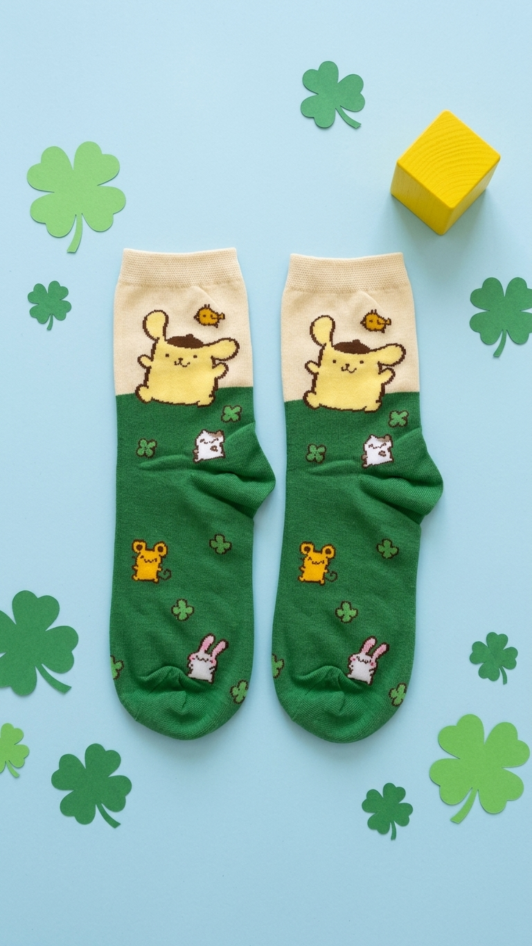 Purin half crew socks colourful design, Socks Up UAE