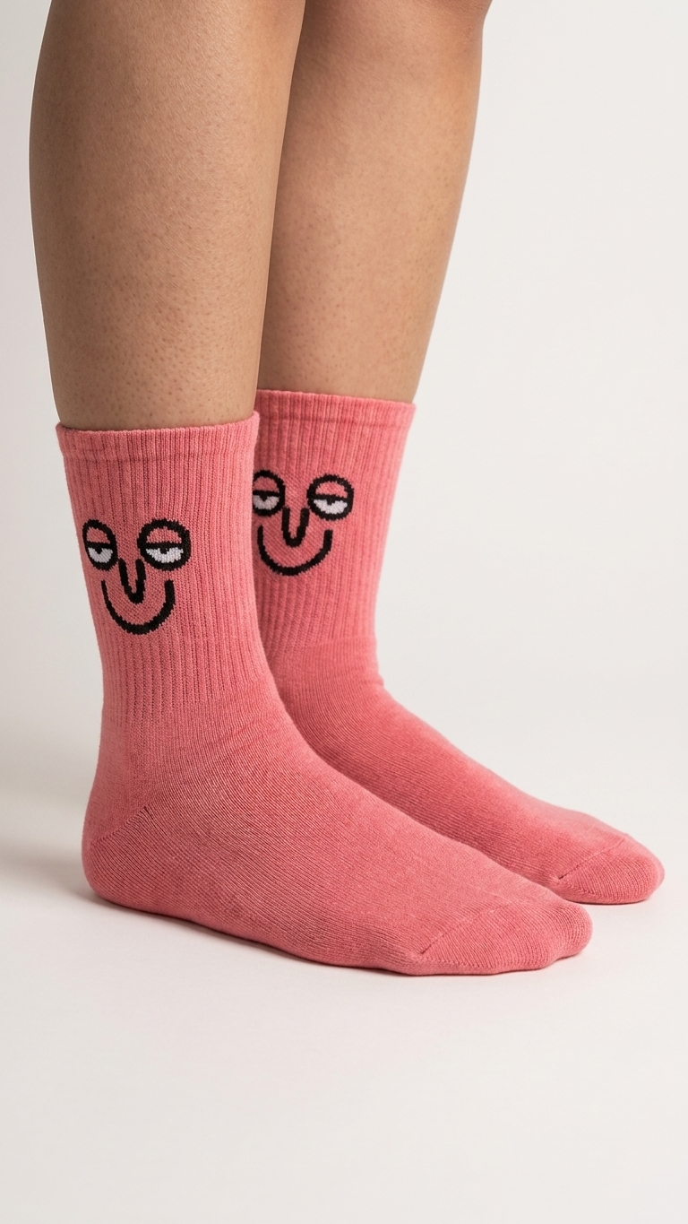 Pair of Brown Face fun socks, Socks Up UAE