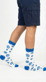 Blue Eyes – half-crew socks | Socks Up